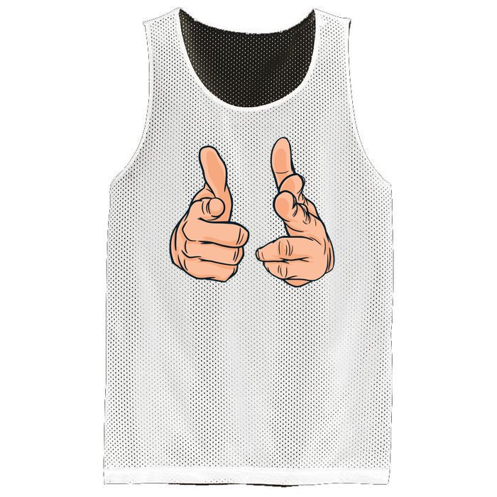 Finger Guns Mesh Reversible Basketball Jersey Tank