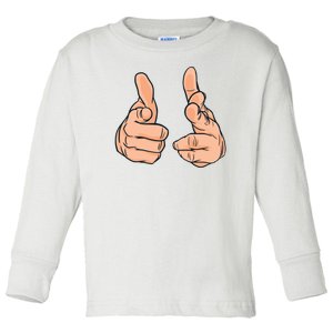 Finger Guns Toddler Long Sleeve Shirt