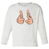 Finger Guns Toddler Long Sleeve Shirt