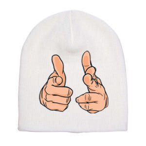 Finger Guns Short Acrylic Beanie