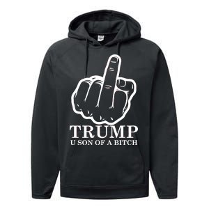 Finger Trump U Son of a B Performance Fleece Hoodie