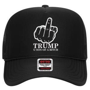 Finger Trump U Son of a B High Crown Mesh Back Trucker Hat