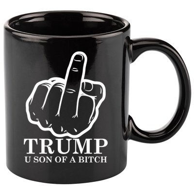 Finger Trump U Son of a B 11oz C Handle Ceramic Mug