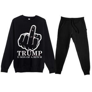 Finger Trump U Son of a B Premium Crewneck Sweatsuit Set