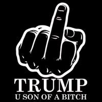 Finger Trump U Son of a B Poster