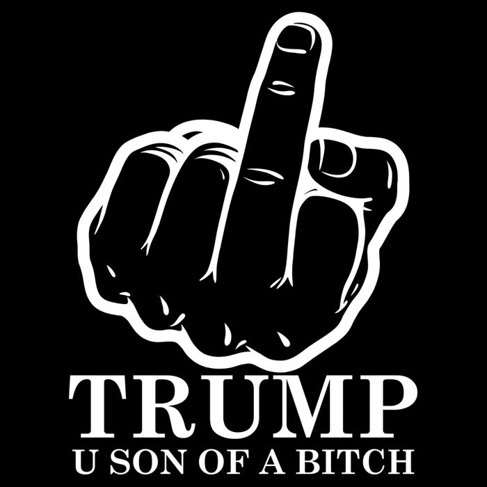 Finger Trump U Son of a B Poster
