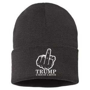 Finger Trump U Son of a B Sustainable Knit Beanie