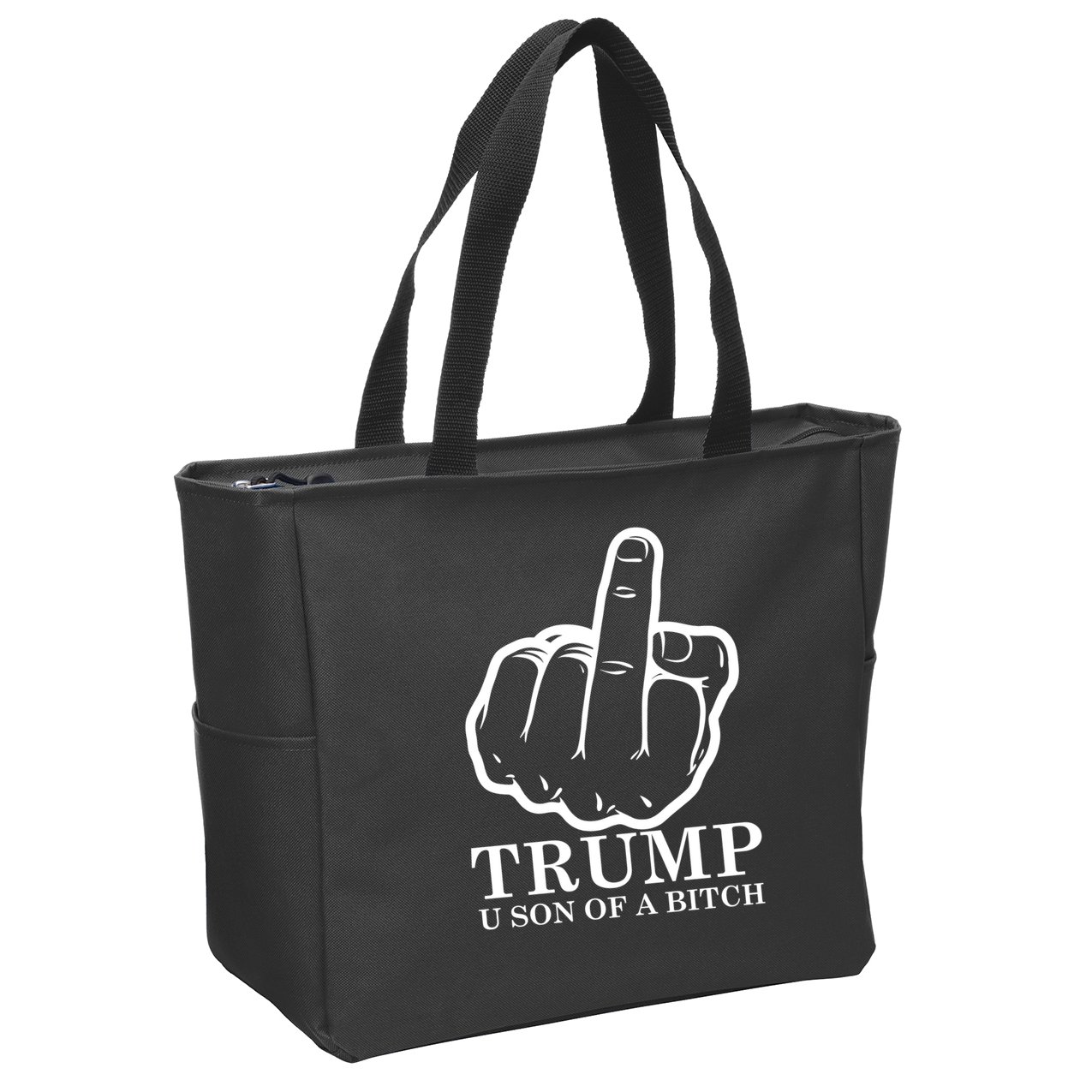 Finger Trump U Son of a B Zip Tote Bag