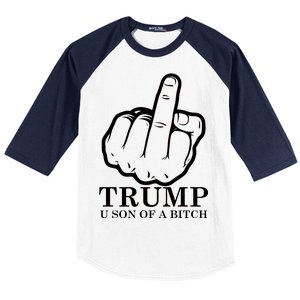 Finger Trump U Son of a B Baseball Sleeve Shirt