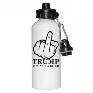 Finger Trump U Son of a B Aluminum Water Bottle