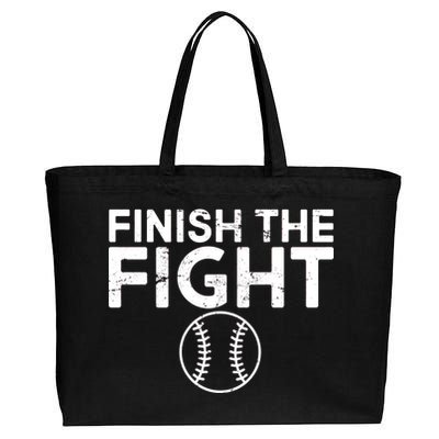 Finish The Fight Washington Baseball Cotton Canvas Jumbo Tote