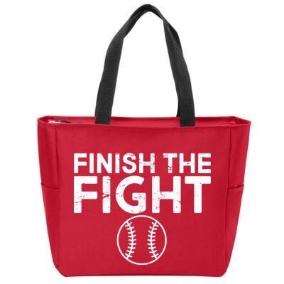 Finish The Fight Washington Baseball Zip Tote Bag