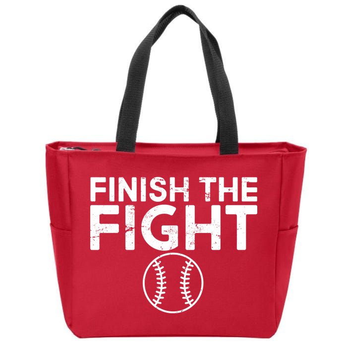 Finish The Fight Washington Baseball Zip Tote Bag