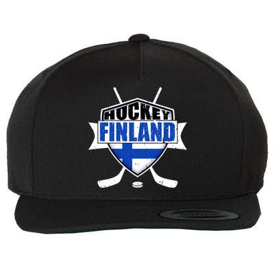 Finland Hockey Team Shield Wool Snapback Cap