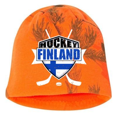 Finland Hockey Team Shield Kati - Camo Knit Beanie