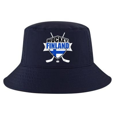 Finland Hockey Team Shield Cool Comfort Performance Bucket Hat