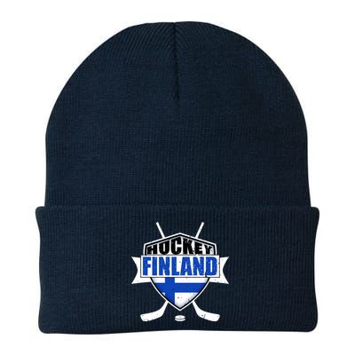 Finland Hockey Team Shield Knit Cap Winter Beanie