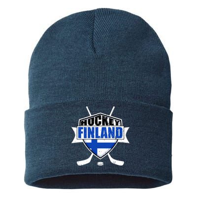 Finland Hockey Team Shield Sustainable Knit Beanie