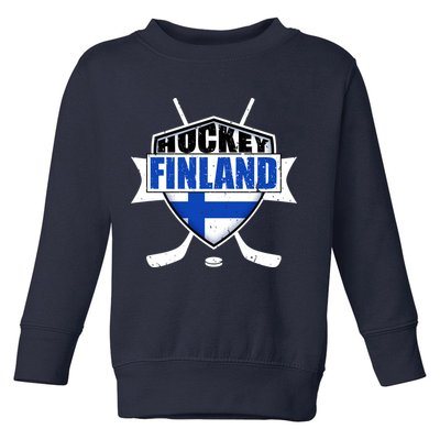 Finland Hockey Team Shield Toddler Sweatshirt