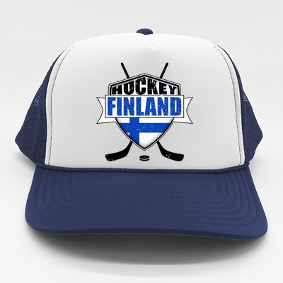 Finland Hockey Team Shield Trucker Hat