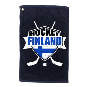 Finland Hockey Team Shield Platinum Collection Golf Towel