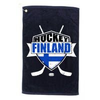 Finland Hockey Team Shield Platinum Collection Golf Towel