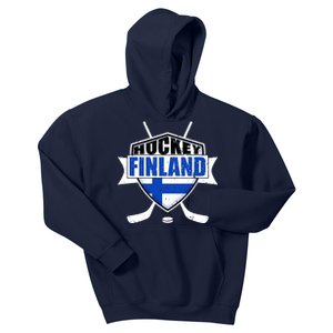 Finland Hockey Team Shield Kids Hoodie