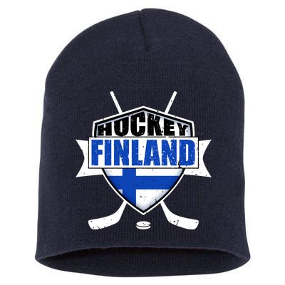 Finland Hockey Team Shield Short Acrylic Beanie