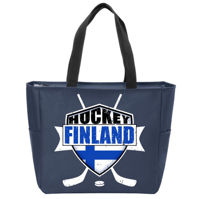 Finland Hockey Team Shield Zip Tote Bag