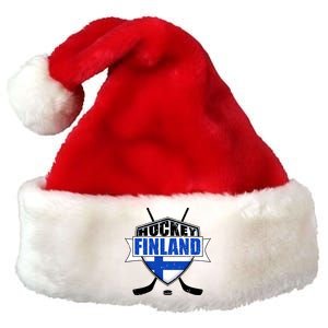 Finland Hockey Team Shield Premium Christmas Santa Hat