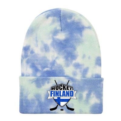 Finland Hockey Team Shield Tie Dye 12in Knit Beanie