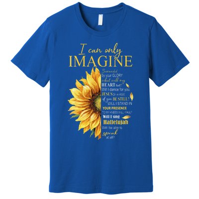 Funny I Only Can Imagine Faith Christian Catholic Jesus God Lover Premium T-Shirt