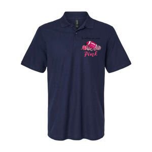 Football In October We Wear Pink Breast Cancer Softstyle Adult Sport Polo