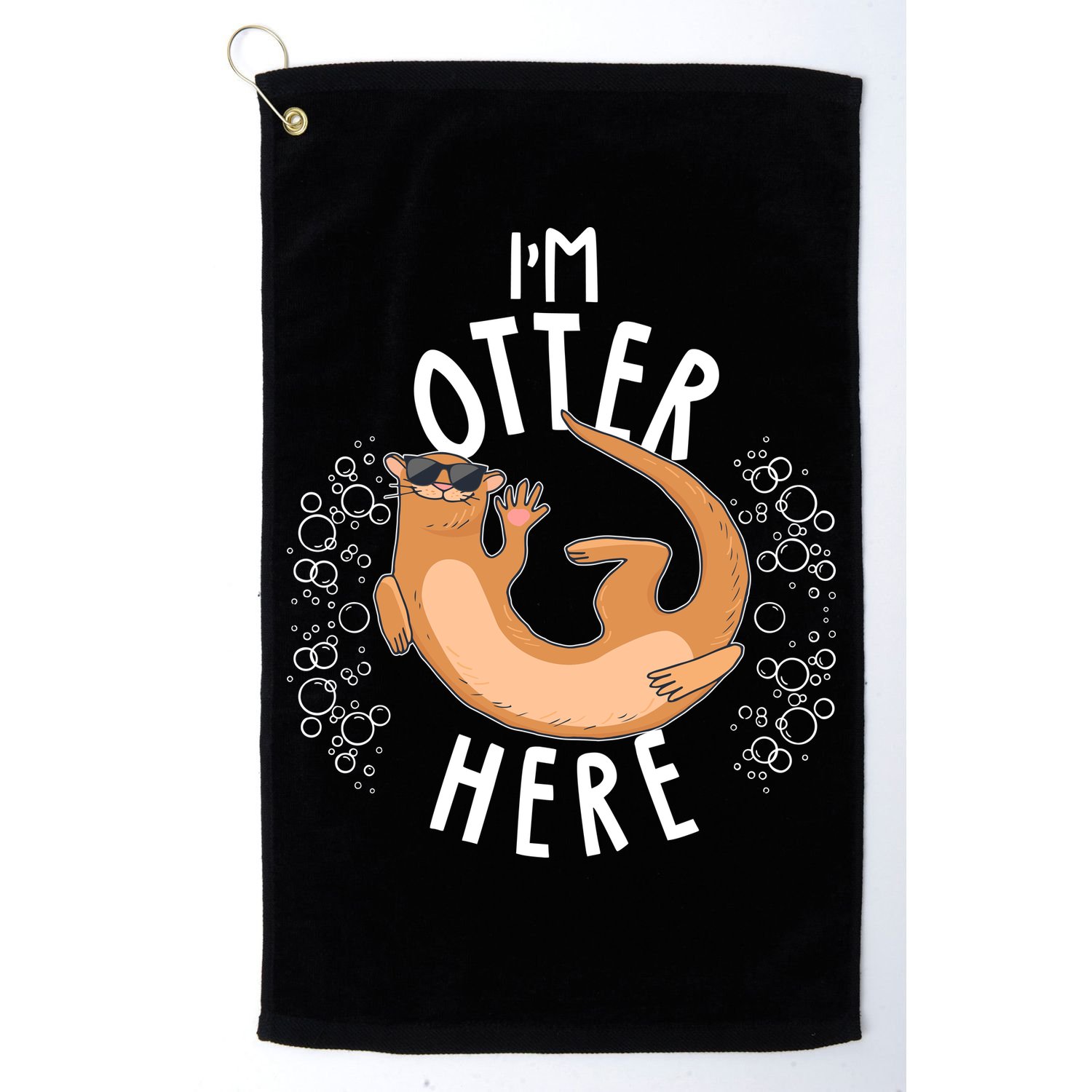 Funny I'm Otter Here Golf Towel