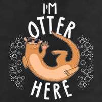 Funny I'm Otter Here Golf Towel