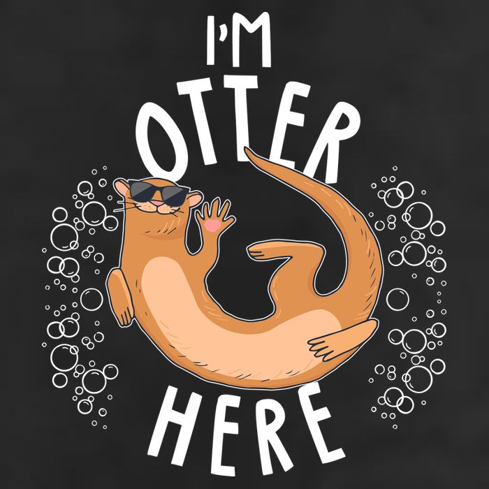Funny I'm Otter Here Golf Towel