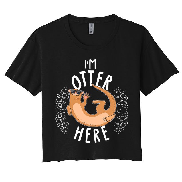 Funny I'm Otter Here Crop Top