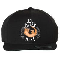 Funny I'm Otter Here Wool Snapback Cap
