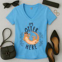 Funny I'm Otter Here Women's V-Neck T-Shirt