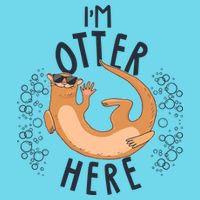Funny I'm Otter Here Women's V-Neck T-Shirt