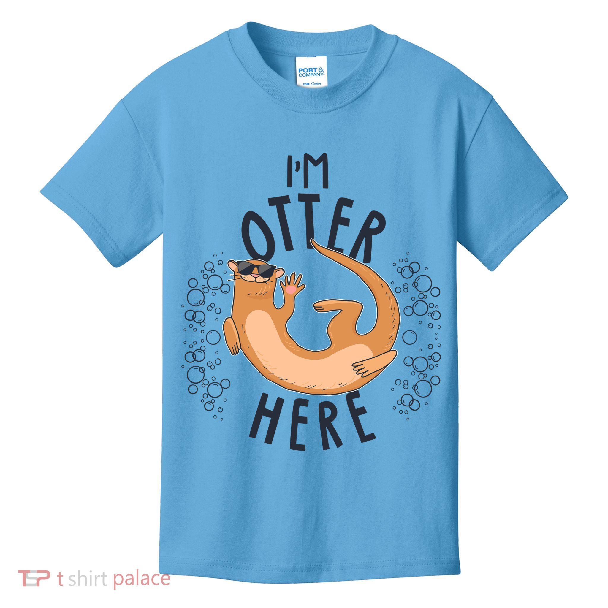 Funny I'm Otter Here Kids T-Shirt