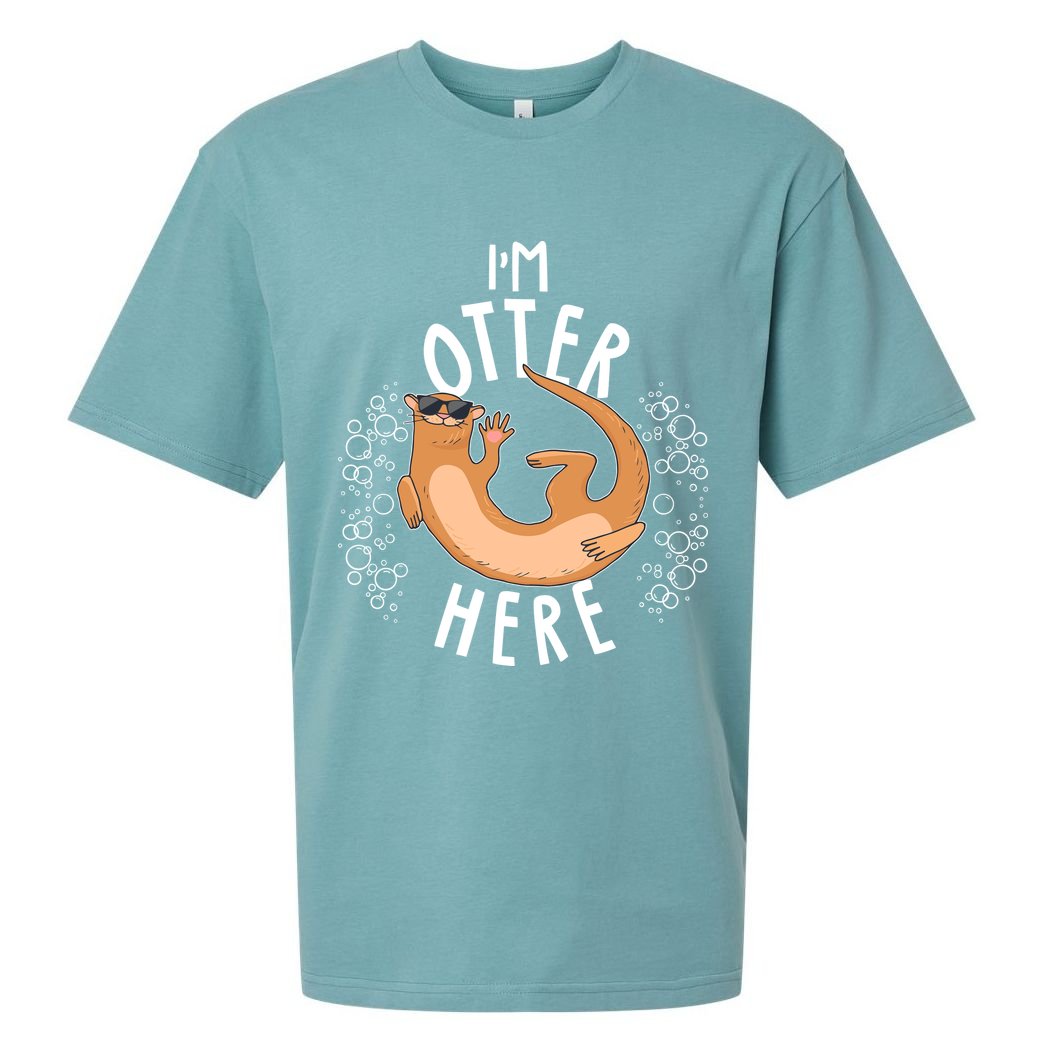 Funny I'm Otter Here Sueded Cloud Jersey T-Shirt