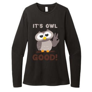 Funny Its Owl Good Birthday Gift For Owl Lovers Womens CVC Long Sleeve Shirt