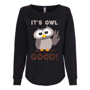 Funny Its Owl Good Birthday Gift For Owl Lovers Womens California Wash Sweatshirt