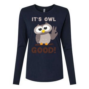 Funny Its Owl Good Birthday Gift For Owl Lovers Womens Cotton Relaxed Long Sleeve T-Shirt