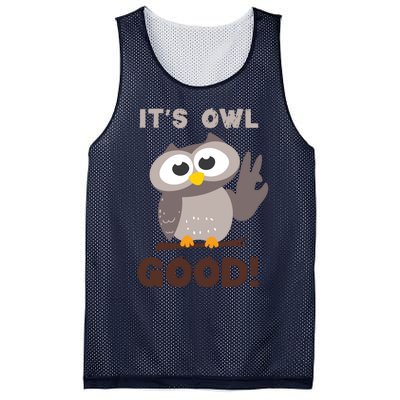 Funny Its Owl Good Birthday Gift For Owl Lovers Mesh Reversible Basketball Jersey Tank