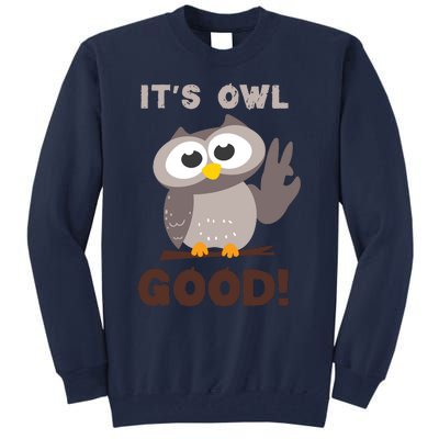 Funny Its Owl Good Birthday Gift For Owl Lovers Tall Sweatshirt