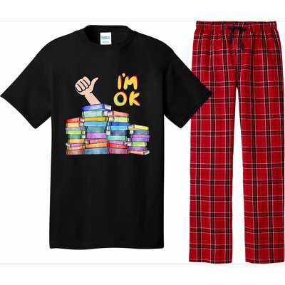 Funny I'm Ok Reading Books Nerd National Book Day Lover Cool Gift Pajama Set