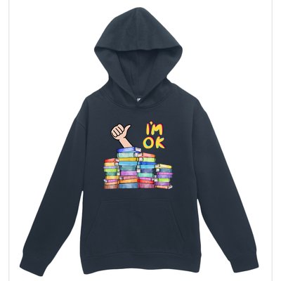 Funny I'm Ok Reading Books Nerd National Book Day Lover Cool Gift Urban Pullover Hoodie