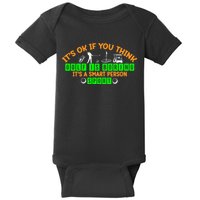 Funny It's Ok If You Think Golf Is Boring It's A Smart Person Sport Baby Bodysuit